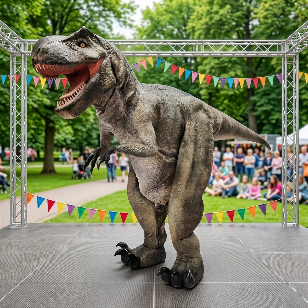 Realistic Hidden Leg Animatronic Adult Walking T-Rex Dinosaur Costume Suit With Sound for Theme Park Performance