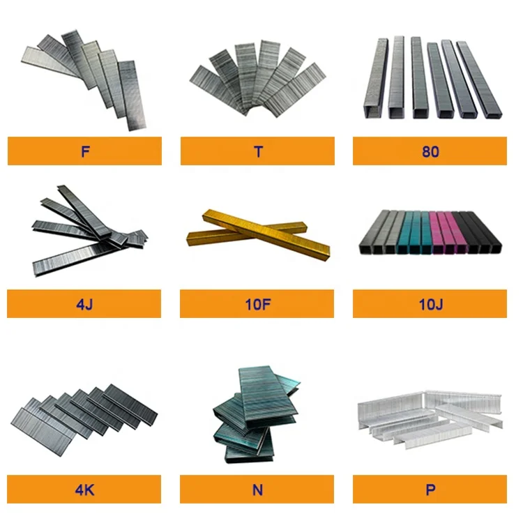 Factory Outlets Custom 4J Series 422J Common U Shape Furniture Staple Wire Iron Pneumatic Gas Nails for Chair