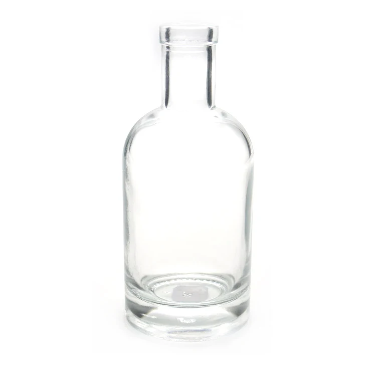 100ml 200ml Luxury Wholesale clear Customized Cork Top Liquor Spirits Rum Vodka Whiskey Tequila Gin OSLO Glass Bottles