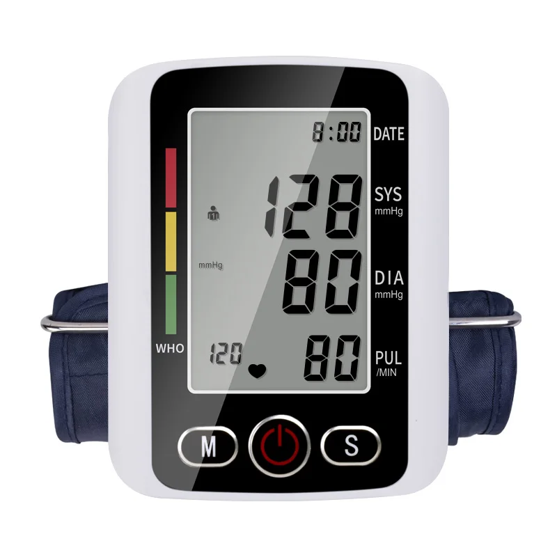 OEM Factory Professional Fully Automatic Tensiometer Digital Upper Arm Blood Pressure Monitor With Broadcast Can OEM Language