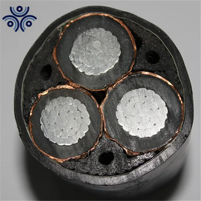 10KV 3 Core 120mm2 Al Conductor Xlpe Insulated Steel Tape armour PE Sheathed Yjly23 Cable