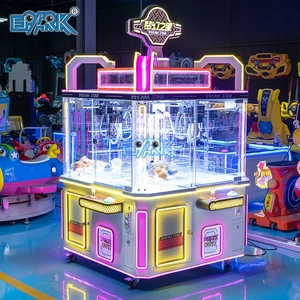 Indoor Coin Operated Arcade Toy 4 Player Claw Crane Machine Plush Toy Catcher Prize Vending Machine