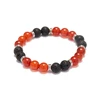 5 8mm lava&red agate-B