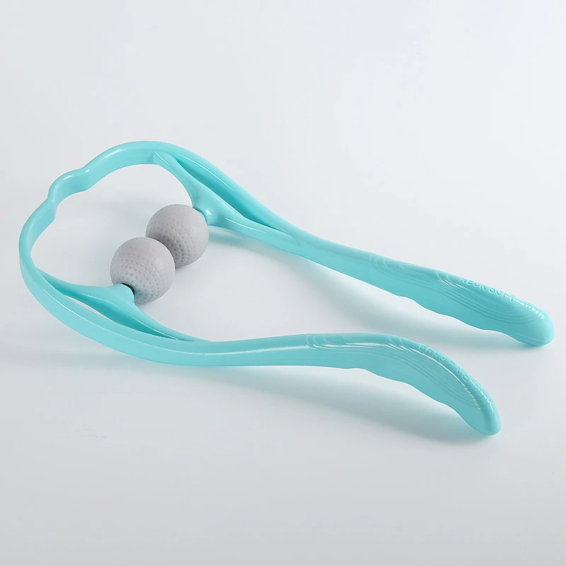 Manual Neck Massager Double Ball Pressing Knead Shoulder Neck Dredging Cervical Spine Massager