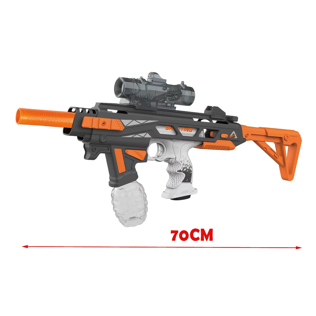 70CM 3 in 1 Soft Bullet Gun  Electric Gel Ball Blaster Electric Gel Ball Blaster,Rechargeable Speed Automatic Splatter Ball Gun
