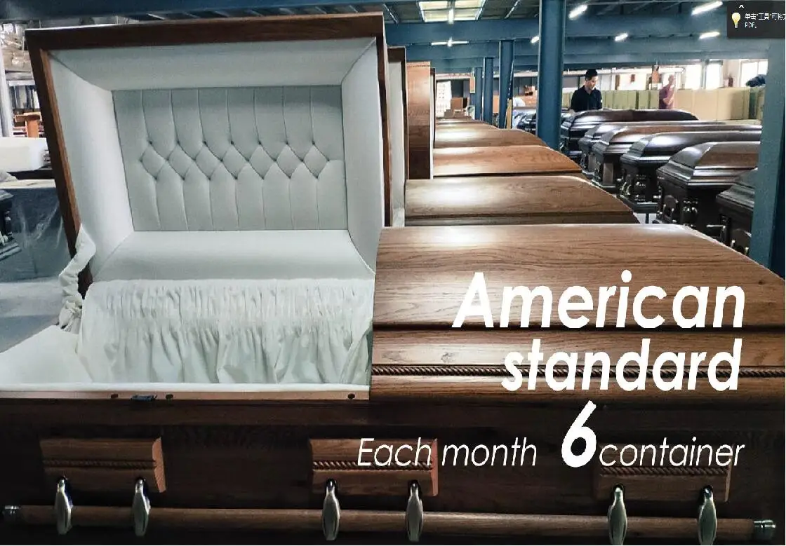 JS-A068 American Style Colorful Finished Adult Funeral Coffins