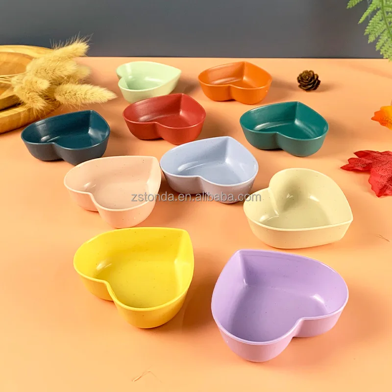Cute Condiment Dishes Snack Serving Dishes Dipping Bowl Wheat Sauce