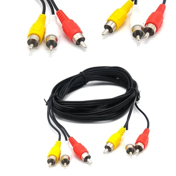 RCA 10FT Audio/Video Composite Cable DVD/VCR/SAT Yellow/White/red connectors 3 Male to 3 Male