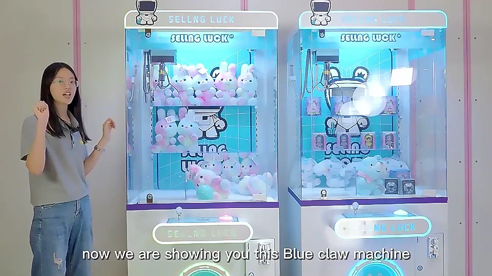 Toy Vending Blue Claw Crane Machine With Card Reader Bill Acceptor ...