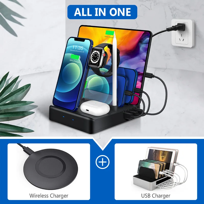 Custom Wireless Charger in Charging Station Hub