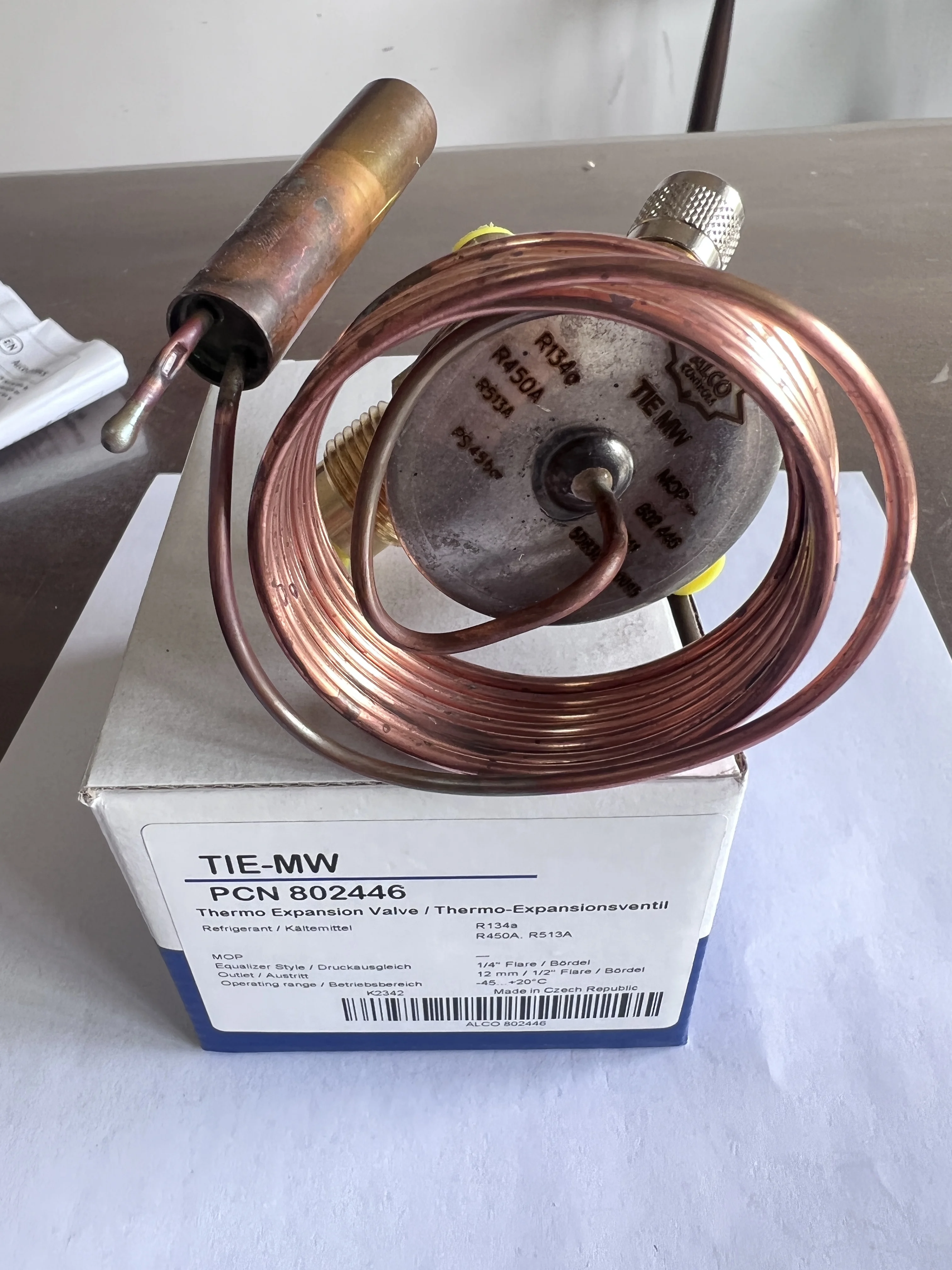 Alco Controls TIシリーズ 感温膨張弁 TIE-MW PCN 802446 R134a 3/8