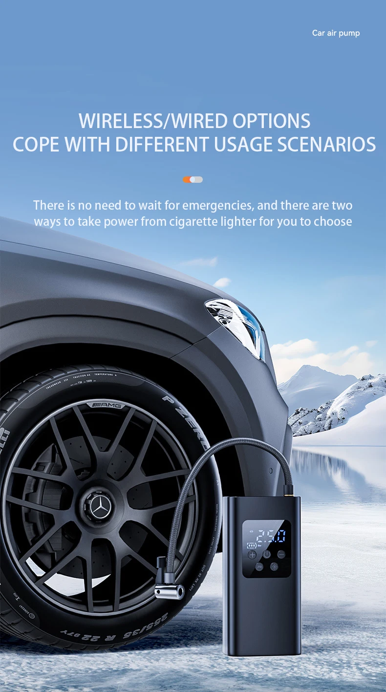 Portable Digital Display Abs Tire Inflator 6000mAh Rechargeable Electric Car c Tire Inflator Pump for Car Bike Motorcycle Ball - view 6