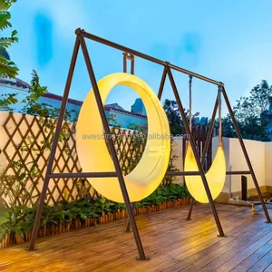 Durable Waterproof Lighting Swing Seat for Indoor and Outdoor Use Entertainment Tool