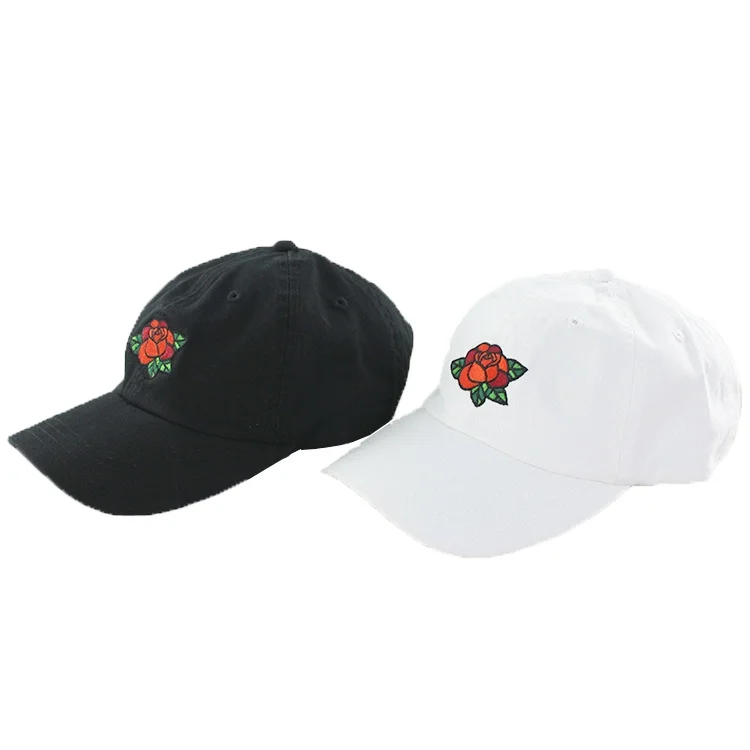 Unstructured Caps Custom You Own Log Flower Embroidery Distressed Hats Metal Buckle Unstructured Baseball Hats