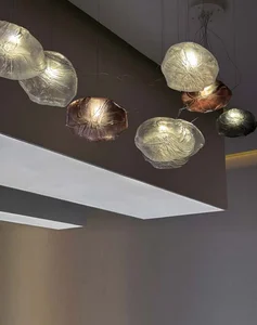 ECOJAS Handmade Glass Pendent Light for Villa Restaurant Hotel Modern Design Chandelier