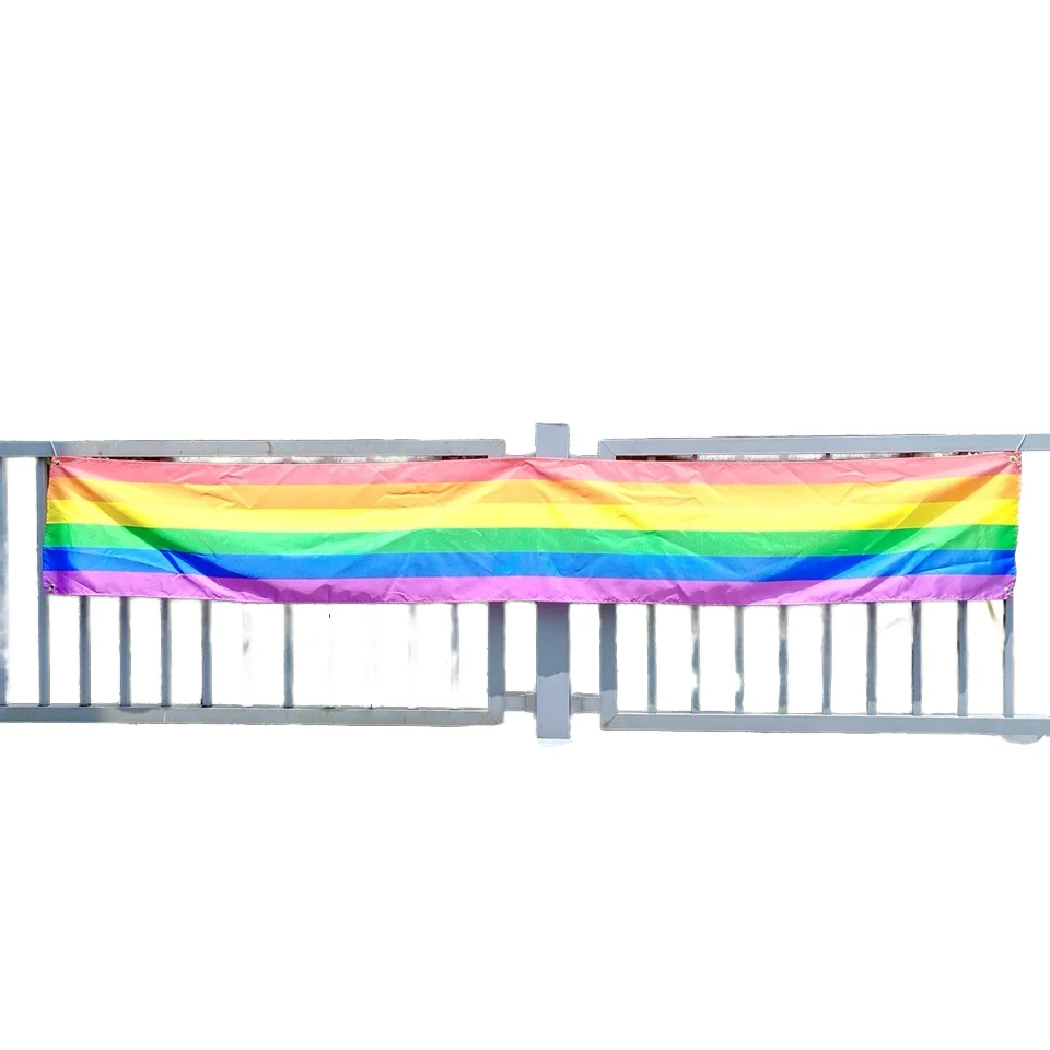 TRIXES Grande Bandiera Arcobaleno LGBT 5x3 Piedi (150x90 Cm) – Orgoglio Gay, Festival, Diversità – Poliestere Resistente Con Occhielli