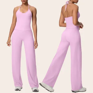 Hot Sale New Color Women Lightweight Gym Set Running Naked Feeling Workout Suits Fitness Yoga Wear 2 Piece Sports Set