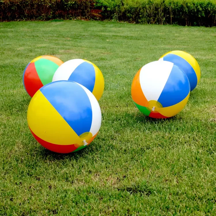 2023 Custom Logo Beach Ball Inflatable Colorful Beach Ball Children Toys on the Swimming Pool Water Games Clear PVC Beach Ball