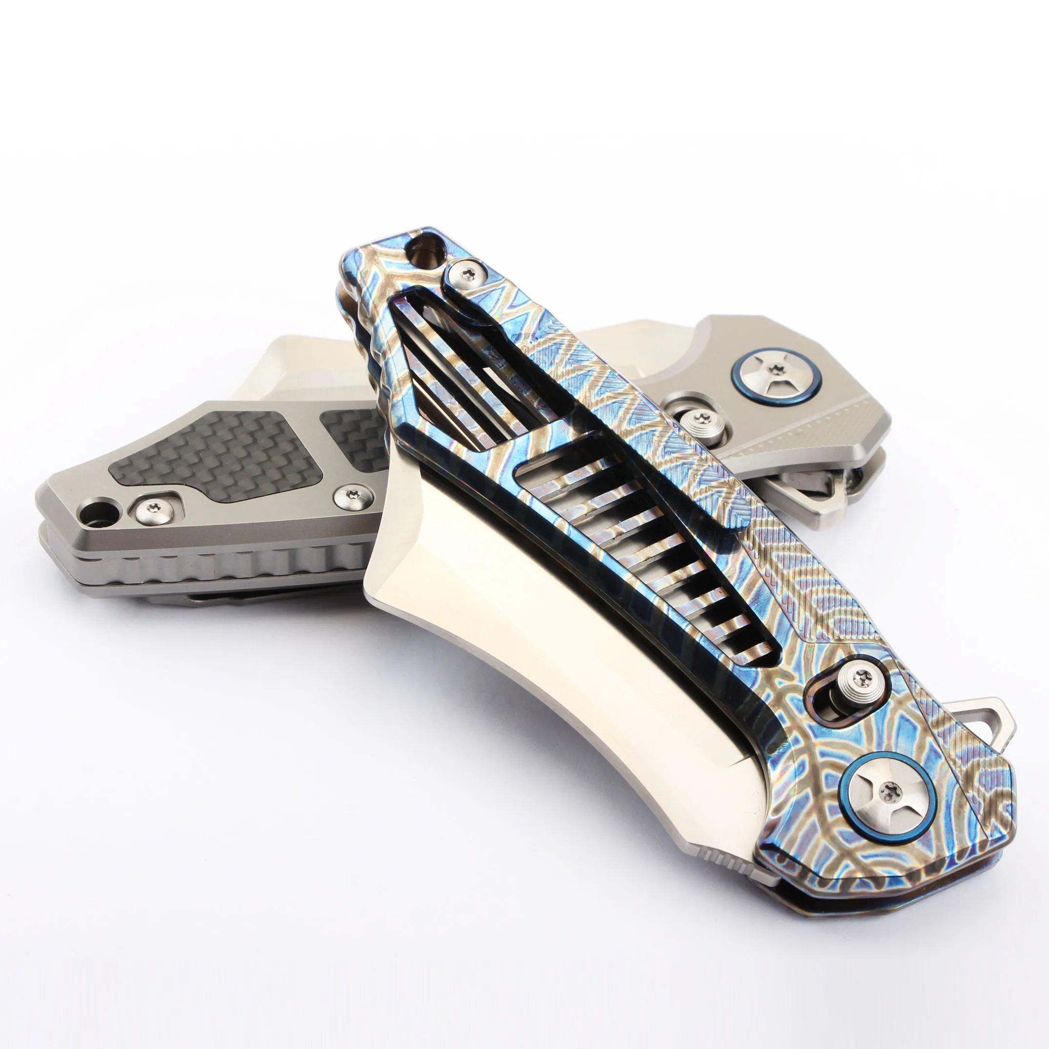 Lone Wolf Premium Collectable Titanium Handle Folding Knife  Exclusive For Russian And Mid- East Customer