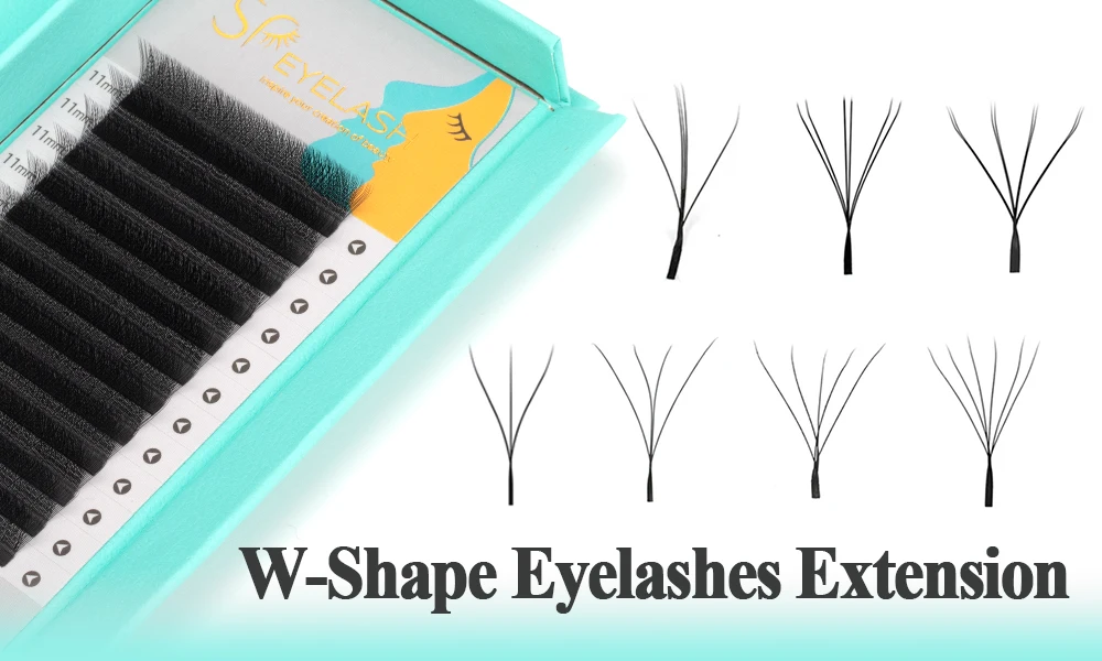 SP EYELASH Natural Soft Light High Lashes 6D W Shaped Bloom Automatic ...