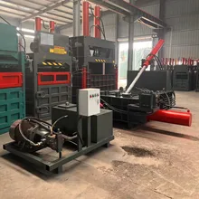 Custom Aluminum Hydraulic Baling Press Machine New Stainless Steel Can Metal Scrap Compactor Automatic Motor Gearbox Engine