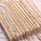 Necklace Chains Chain For Stainless Steel Necklace Chains 18k Gold Plated Women Long Thin Box Chain For Necklace Diy Making Supplies Fashion Jewelry