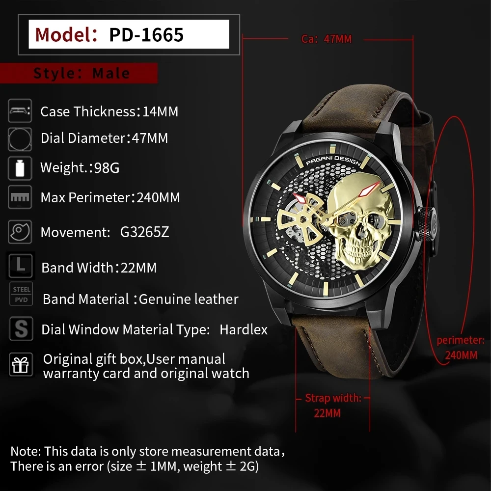 Pagani design — montre mécanique chinoise pour homme, élégante