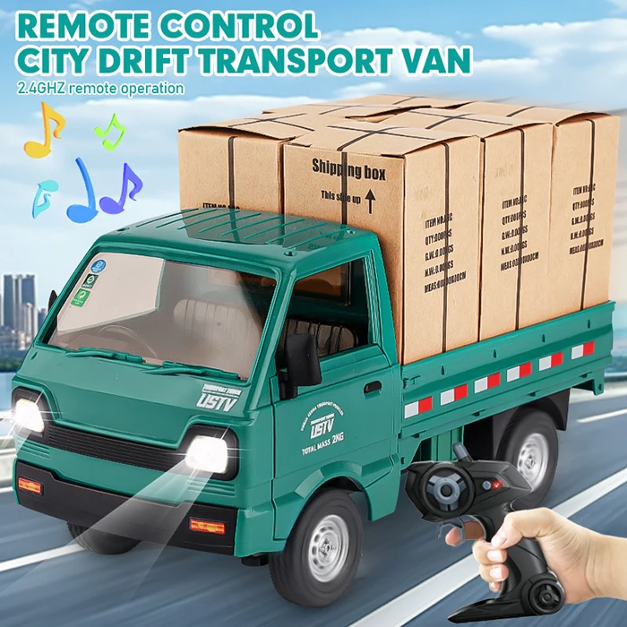 1/16 2.4ghz Diecast Model Removable Transport Container Vehicle Remote Control Car Simulation Mini Pickup Rc Truck Toy