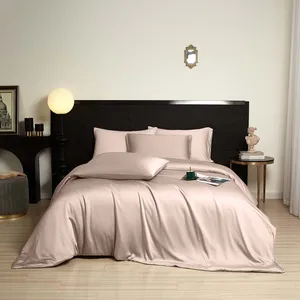 CHENHONG Hotel Luxury Woven Bamboo Solid Pattern Customizable 300tc All-Season Quality Fitted Bed Sheet Set Duvet Cover