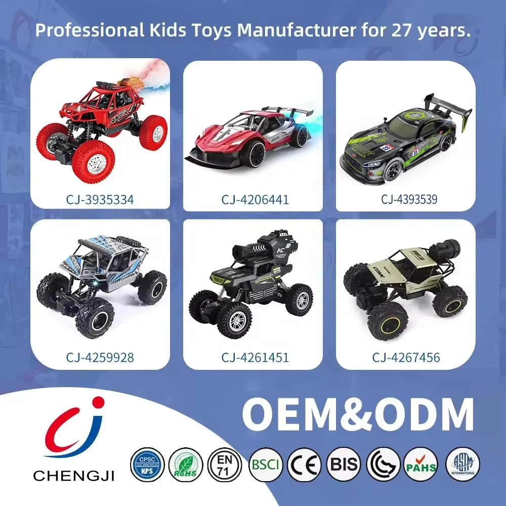 Chengji 2.4g Remote Control Car Children's Toy Stunt Car Light and Music High Speed 2.4g Flashing Rc Car with Mist Spray
