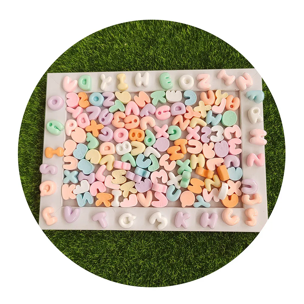 Mini 15mm Alphabet Letter Beads Cute Kawaii Cabochons