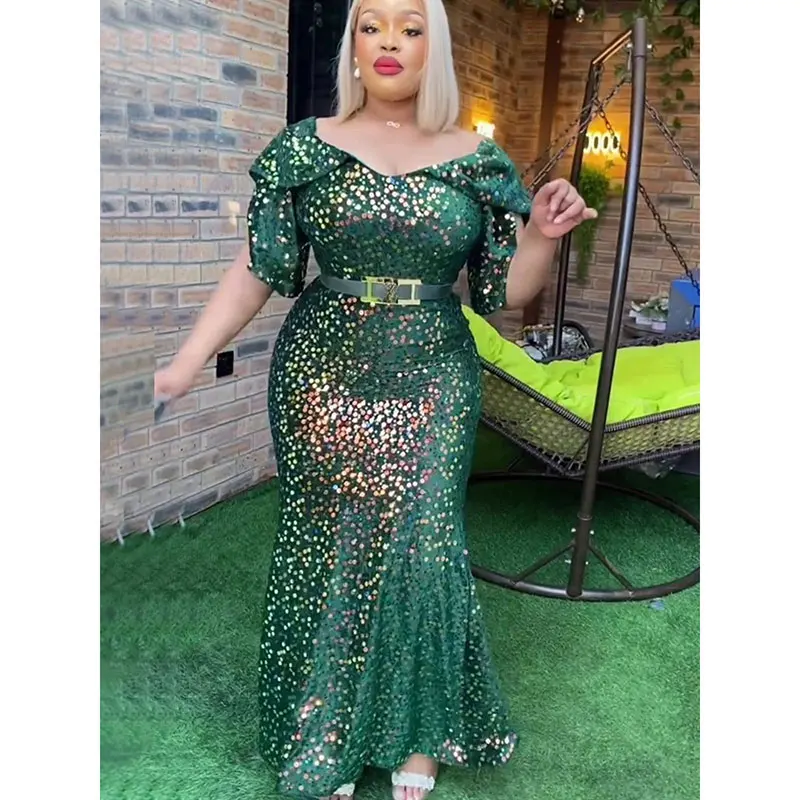 Wholesale African Women's pring and autumn plus ize lim patchwork lace dress elegant dress long dress African clothing Women's dress New 2024 Fashion