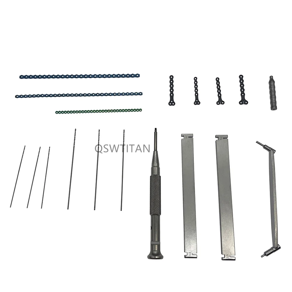 ALPS Mini Titanium Locking Plate System Kit 1.1  1.6mm Small Pet Orthopedic Veterinary Surgical Instruments Set