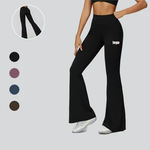 Wholesale Activewear Pleated Leggings for Women High Quality Butt  Lift Flare Nude Yoga Leggings