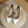 White 6cm stiletto heel