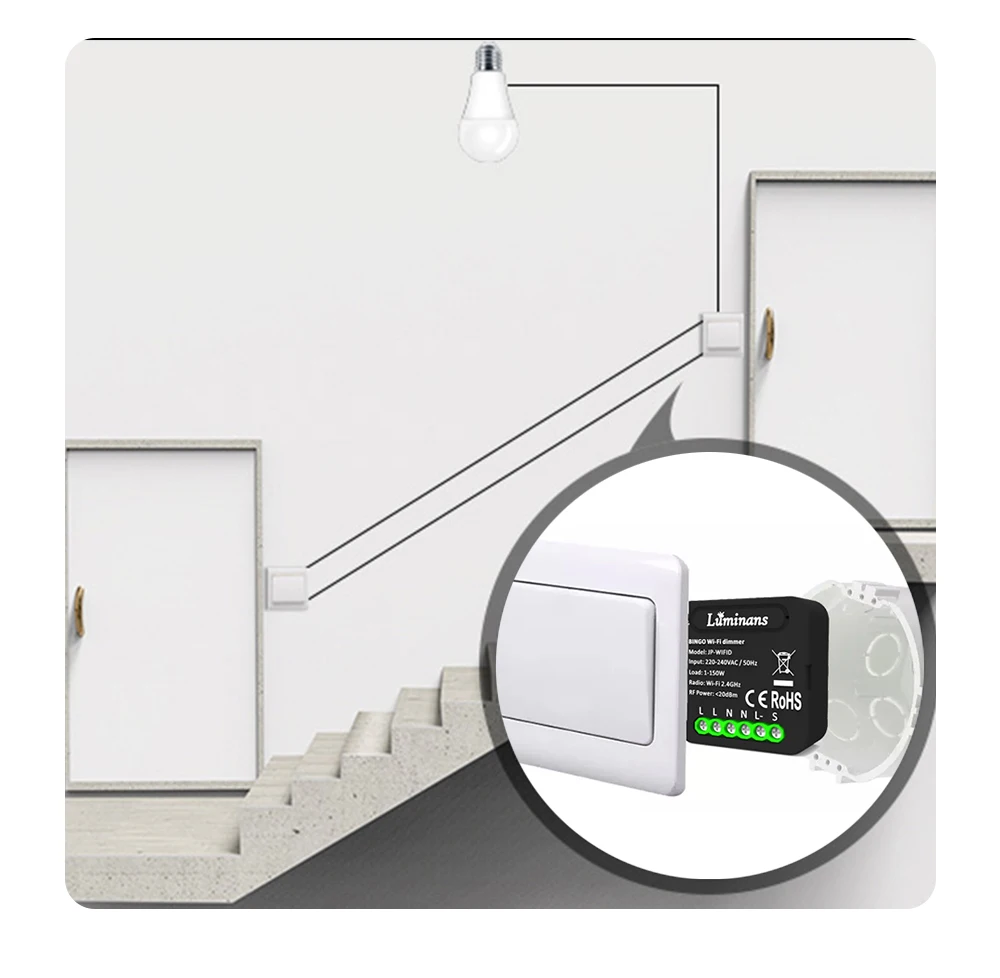 Luminans Wifi Dimmer 220240v 2000w Smart Relayy Wifi Triac Dimmer