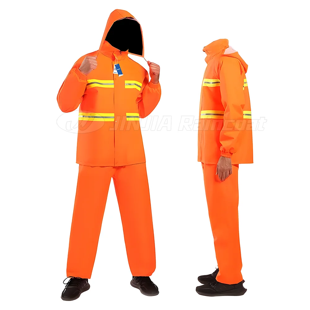 Image [7]-HIGH VISIBILITY REFLECTIVE SAFETY RAIN SUIT - jinjiaraincoats-jinjiaraincoats