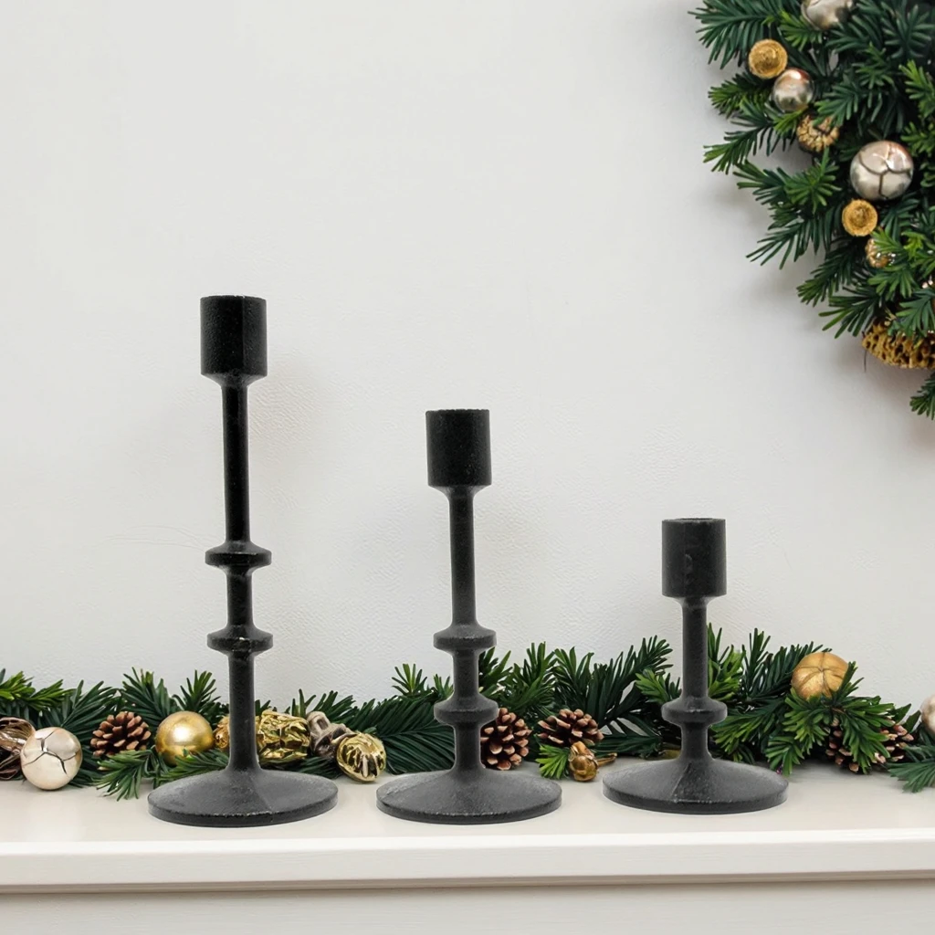 Alibaba.com: Luckywind Customized Cast Iron Taper Candle Holder ...