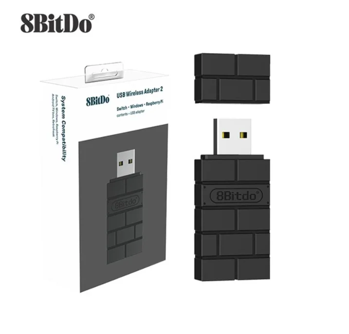 2025R 8BitDo USB Wireless  Adapter 2 for Windows Mac Raspberry Pi Nintendo Switch Support PS4 PS5 Xbox JoyCon Controller