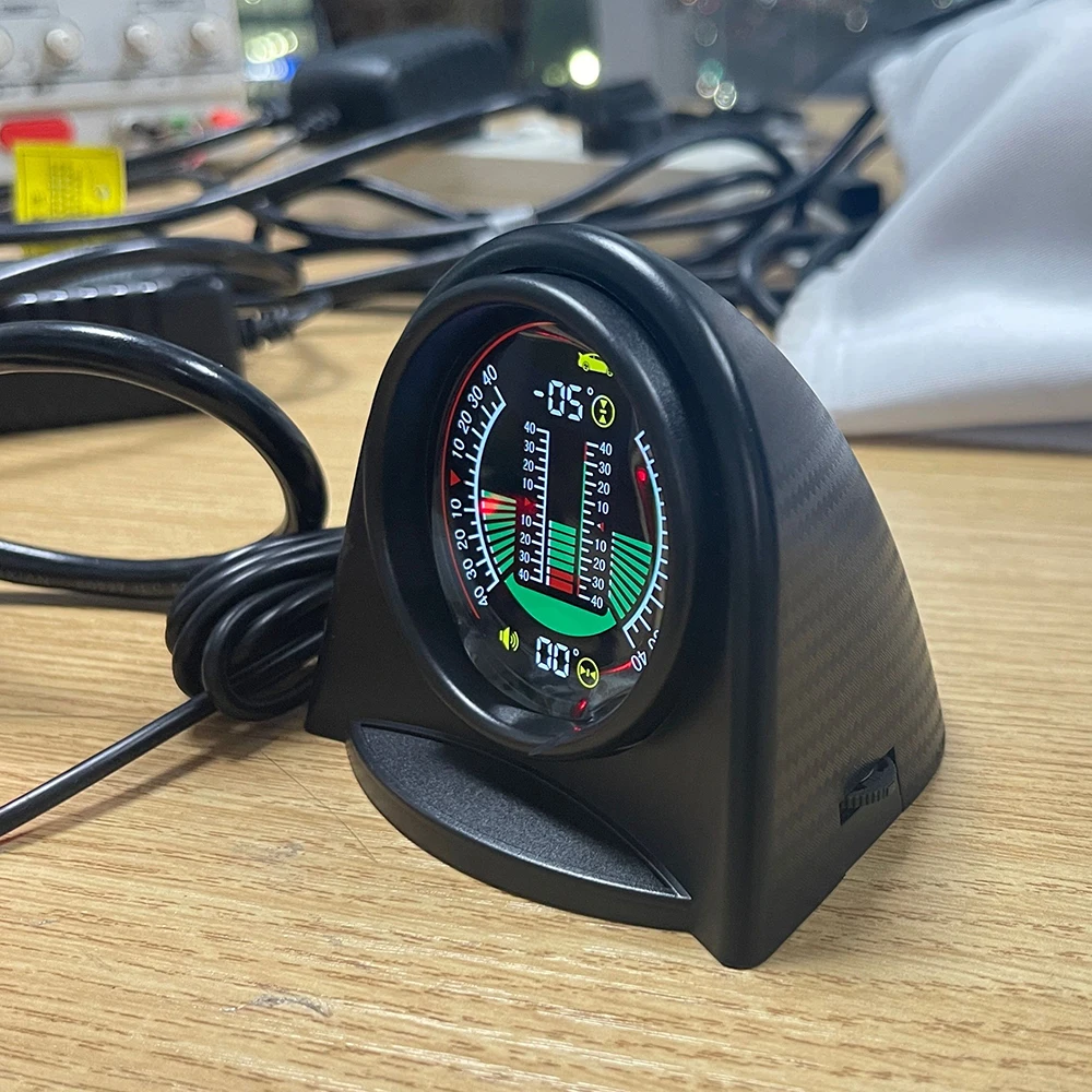 Vjoycar Off Road 4x4 Vehicle Car Gauge Slope Inclinometer Meter Angle Finder Digital Alarm Hud for Universal Cars