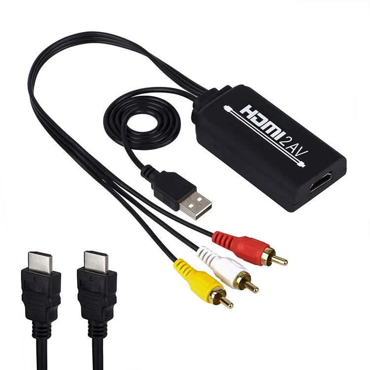 Human status mærkning Wholesale HDMI to RCA Converter Cable, HDMI to RCA Cvbs Composite with USB  power supply (Female to Male) From m.alibaba.com