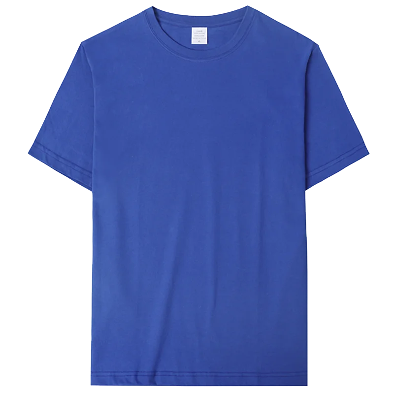 Small Printed Men Blue and White T Shirt