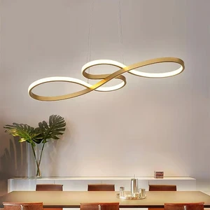 Manufacturer Custom Round Lamps Home Decor Luxury Living Room Chandeliers Lamps Modern Led  Gold Chandelier Pendant Lights