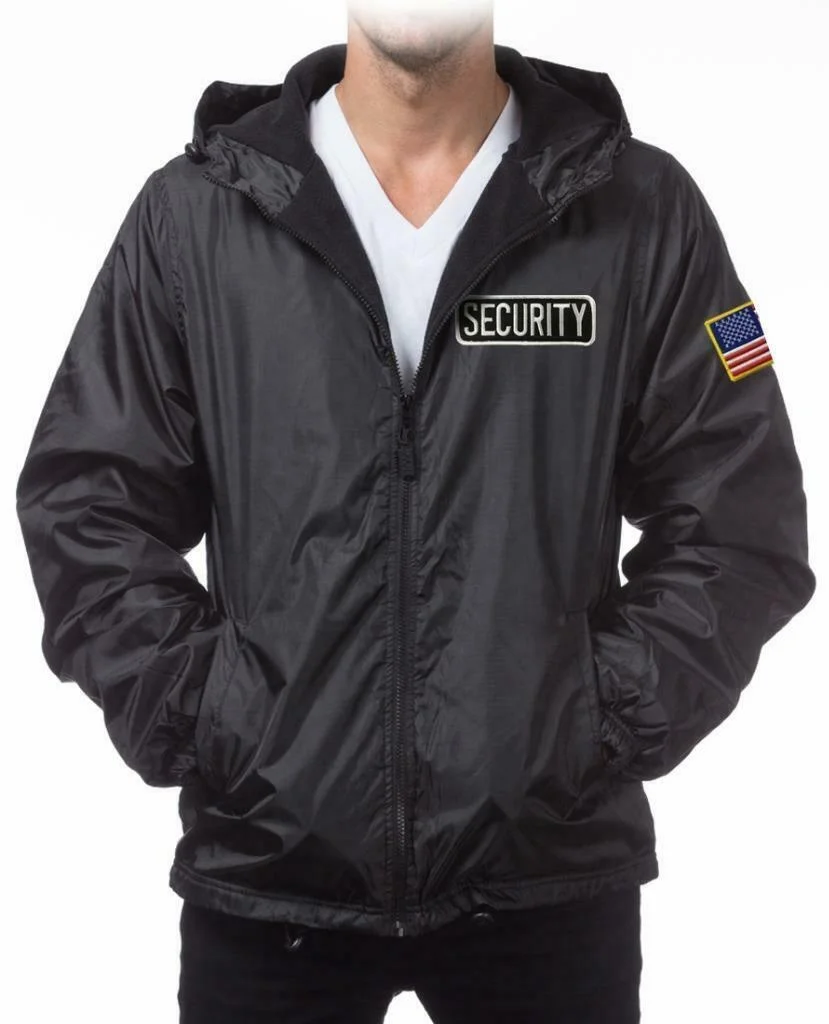 Light Comfortable Security Windbreaker w Embroidered Patch