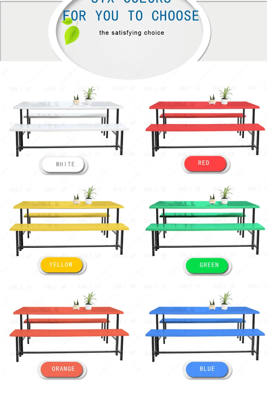 Dining Table And Chair Set 6 8 Seaters Removable Steel Frame Public Chair Desk And Chair Combo For School Canteen Restaurant