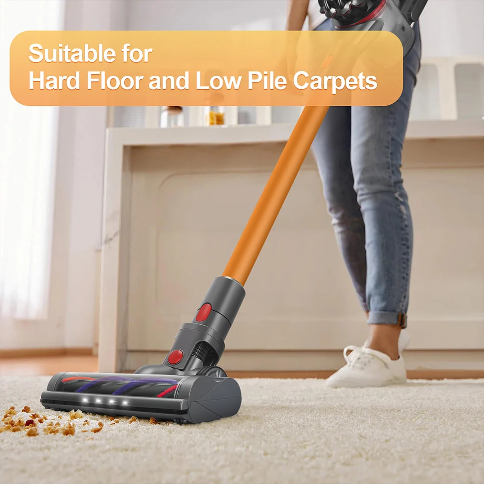 Motorhead Vacuum Cleaner Head With Led Compatible With Dyson V7 V8 V10