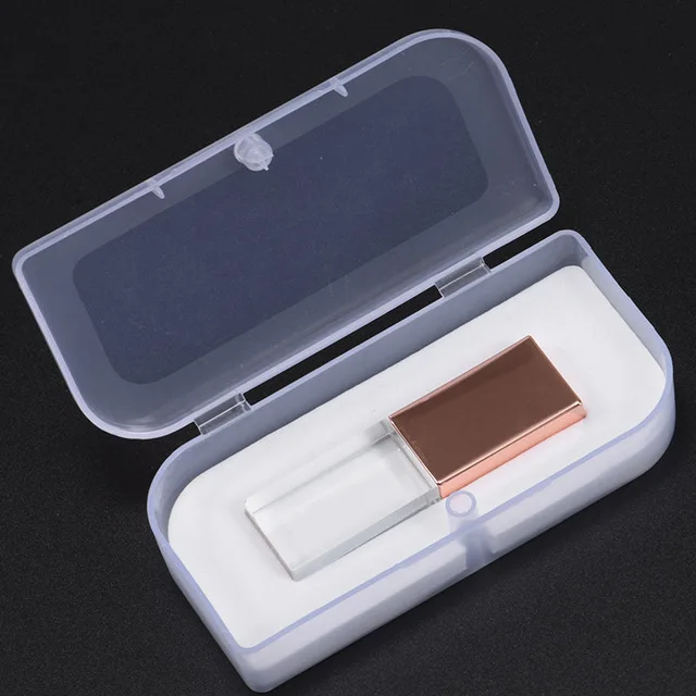 Mini Crystal Acrylic Light Up Usb Flash Drive Glass With Custom Logo