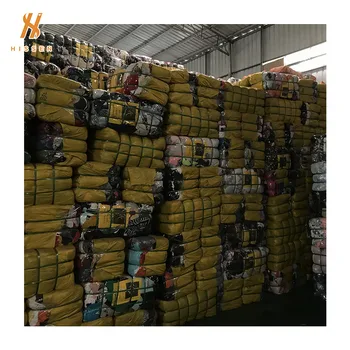 HISSEN Alibaba Used In Bulk Affordable 50 Bag Of 45Kg Cotton Uk Secondhand Clothes Bales