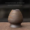 Kiln-changed spiral tea whisk stand-gilt iron glaze