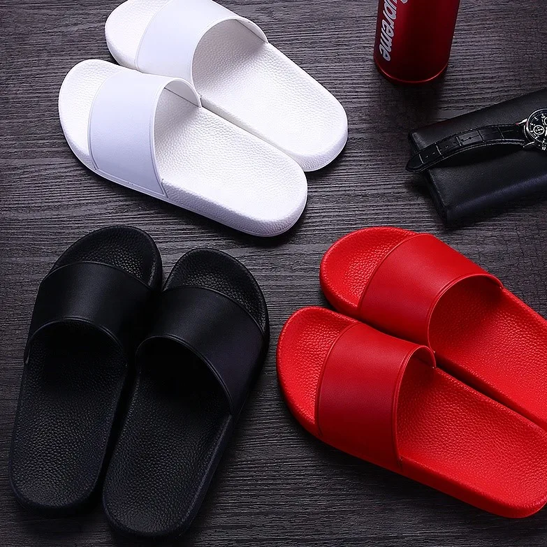 Wholesale Factory Direct Logo Pattern Unisex Black Plain Men's EVA PVC  Sandals Slides Custom sale Printing Slippers From m.